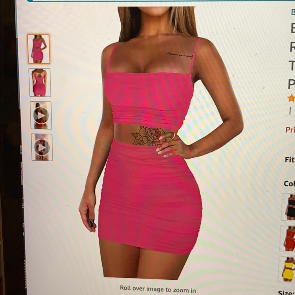 Two Piece ruched body con